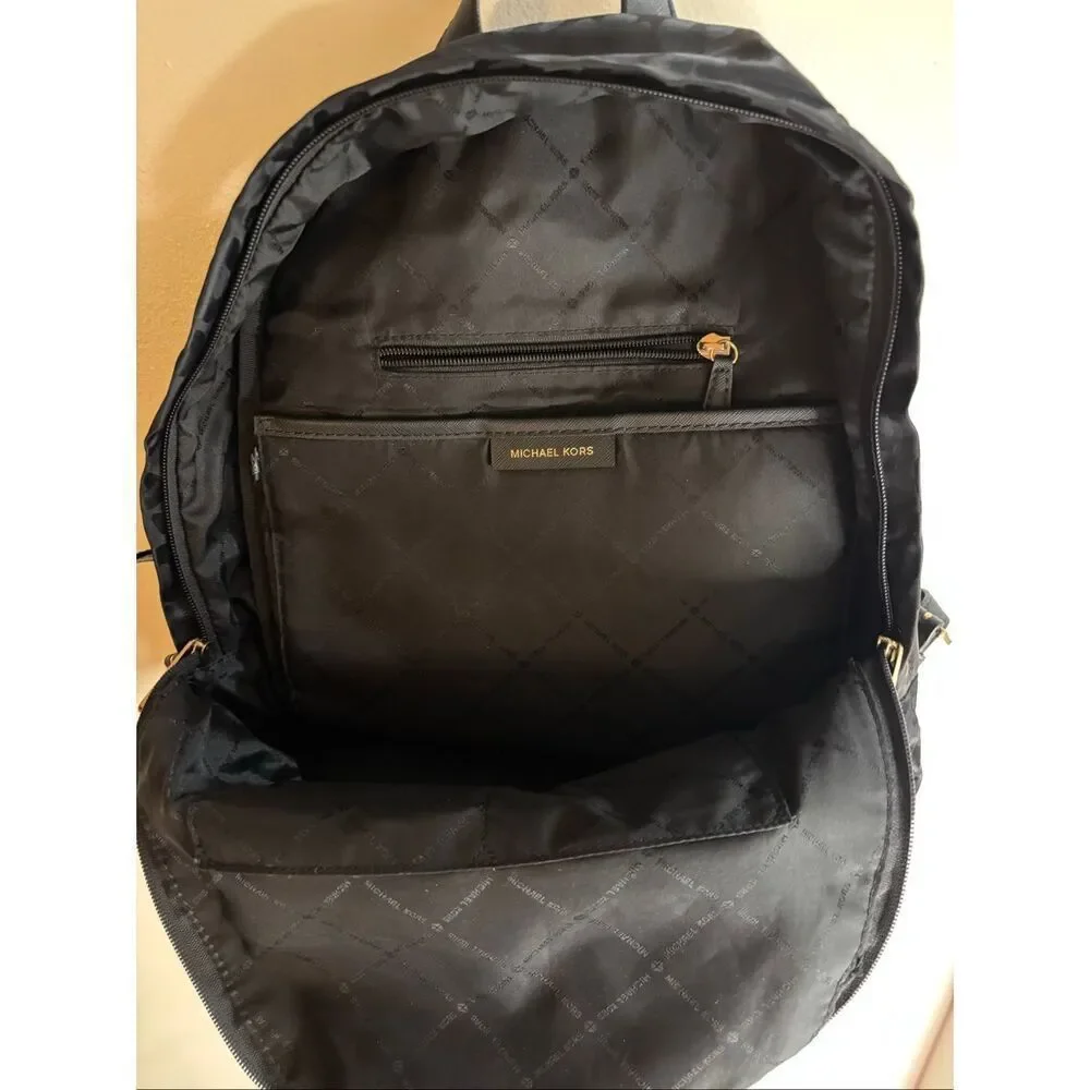 Michael Kors Black Leopard Print Backpack